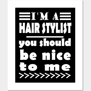 Hair barber barber beard care style saying Posters and Art